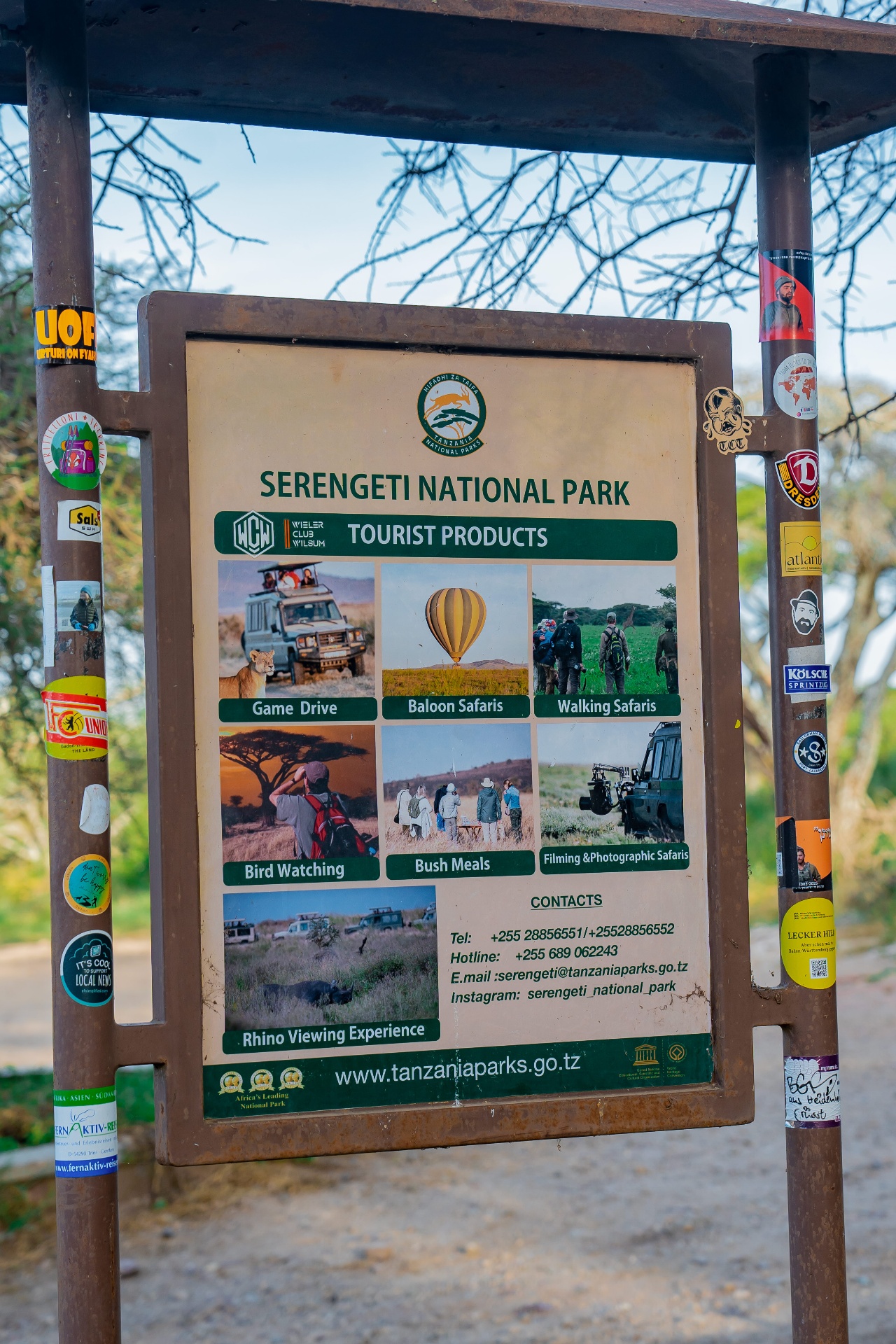Serengeti National Park sign