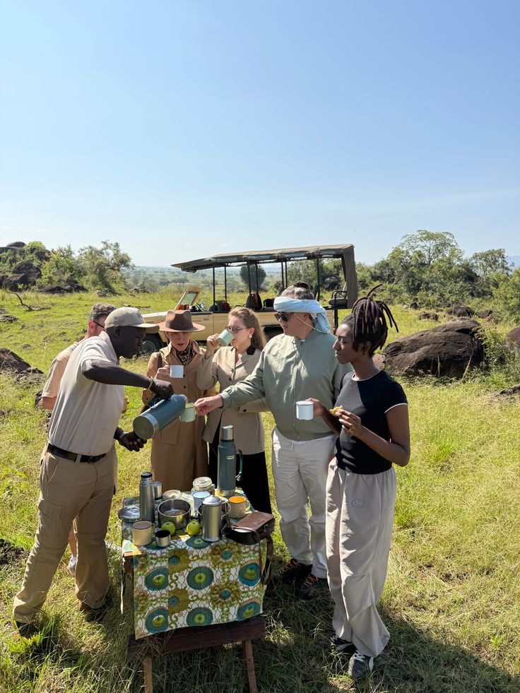 Bush coffee stop on safari