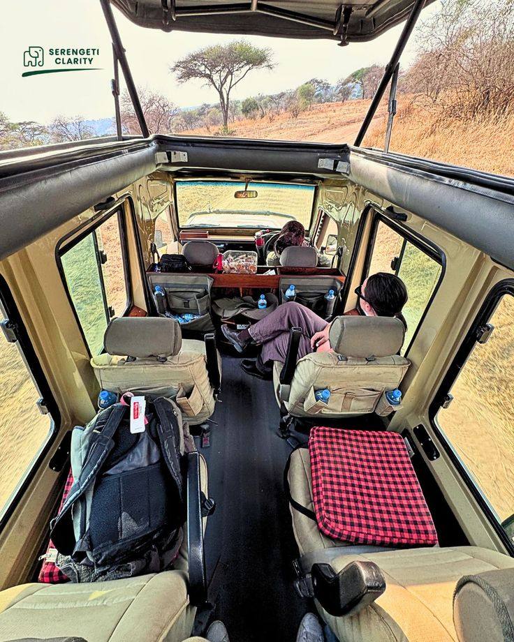 Private safari vehicle interior