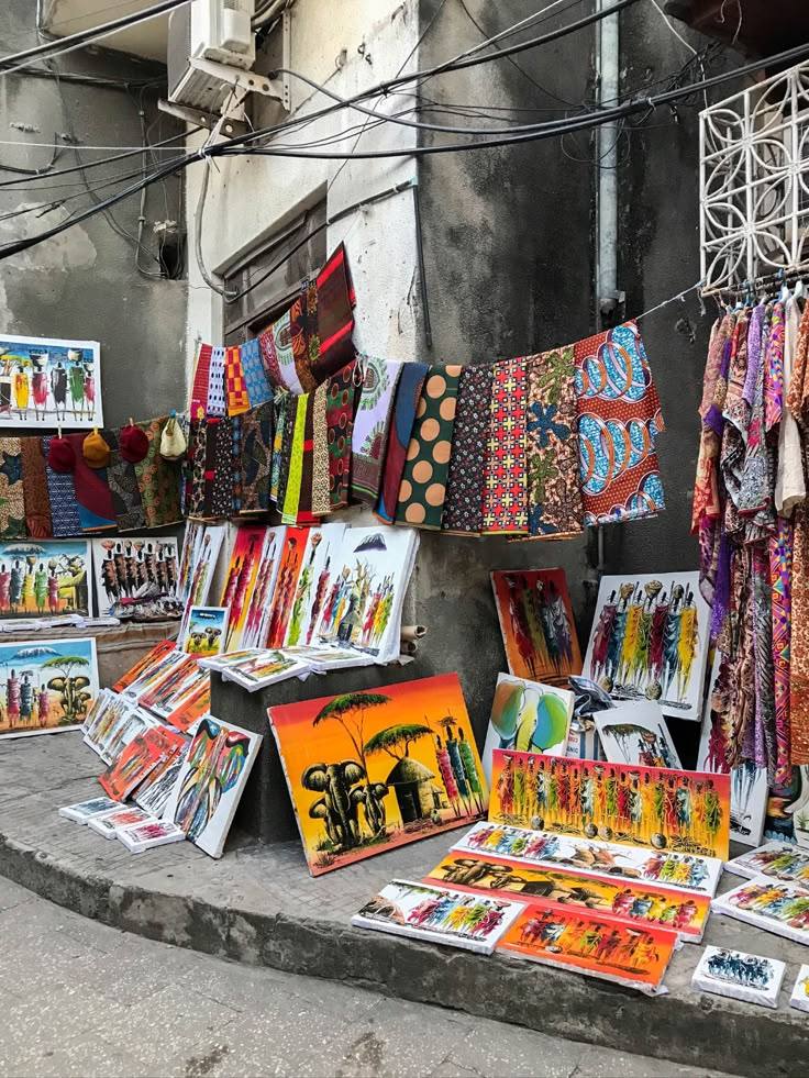 Stone Town fabric stall