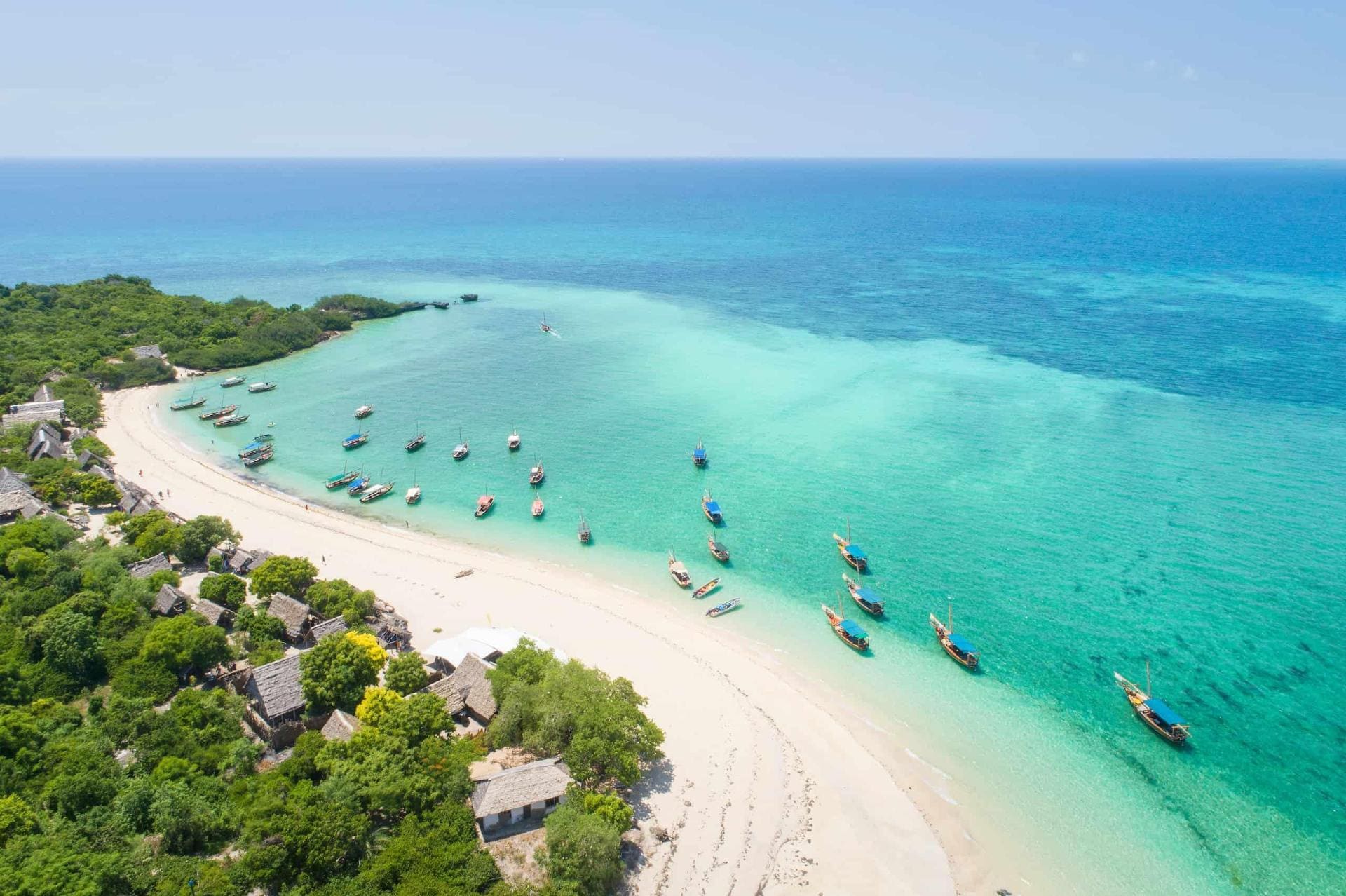 Zanzibar beach from above