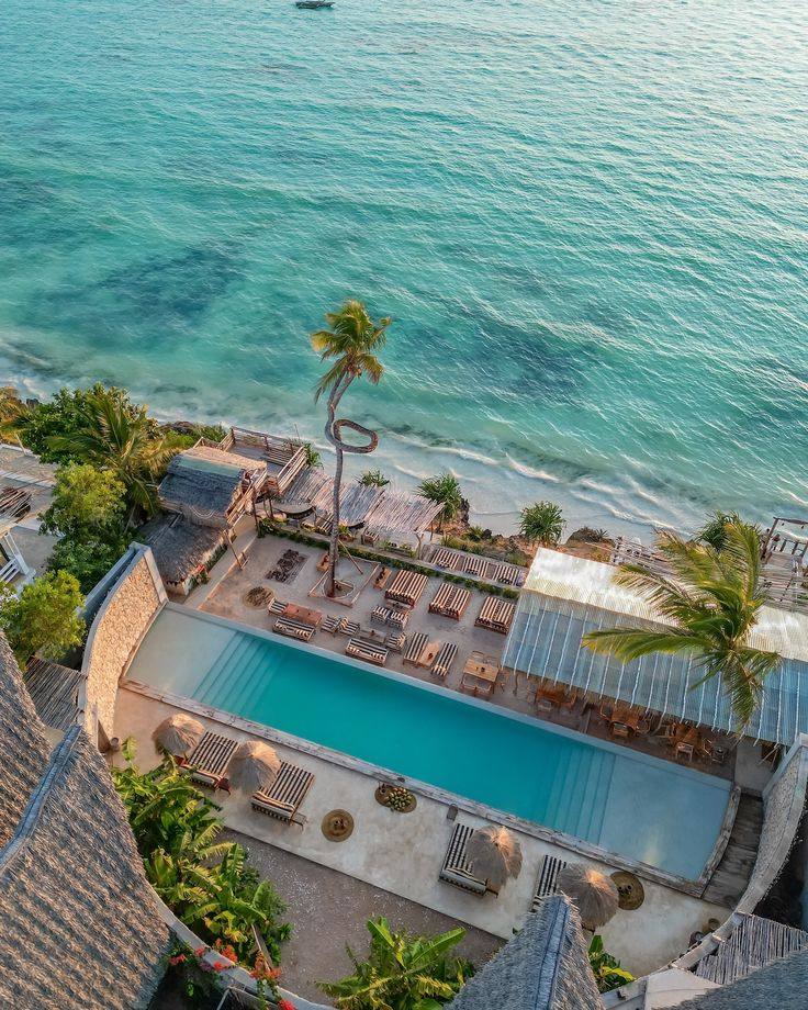Cliffside pool villa in Zanzibar